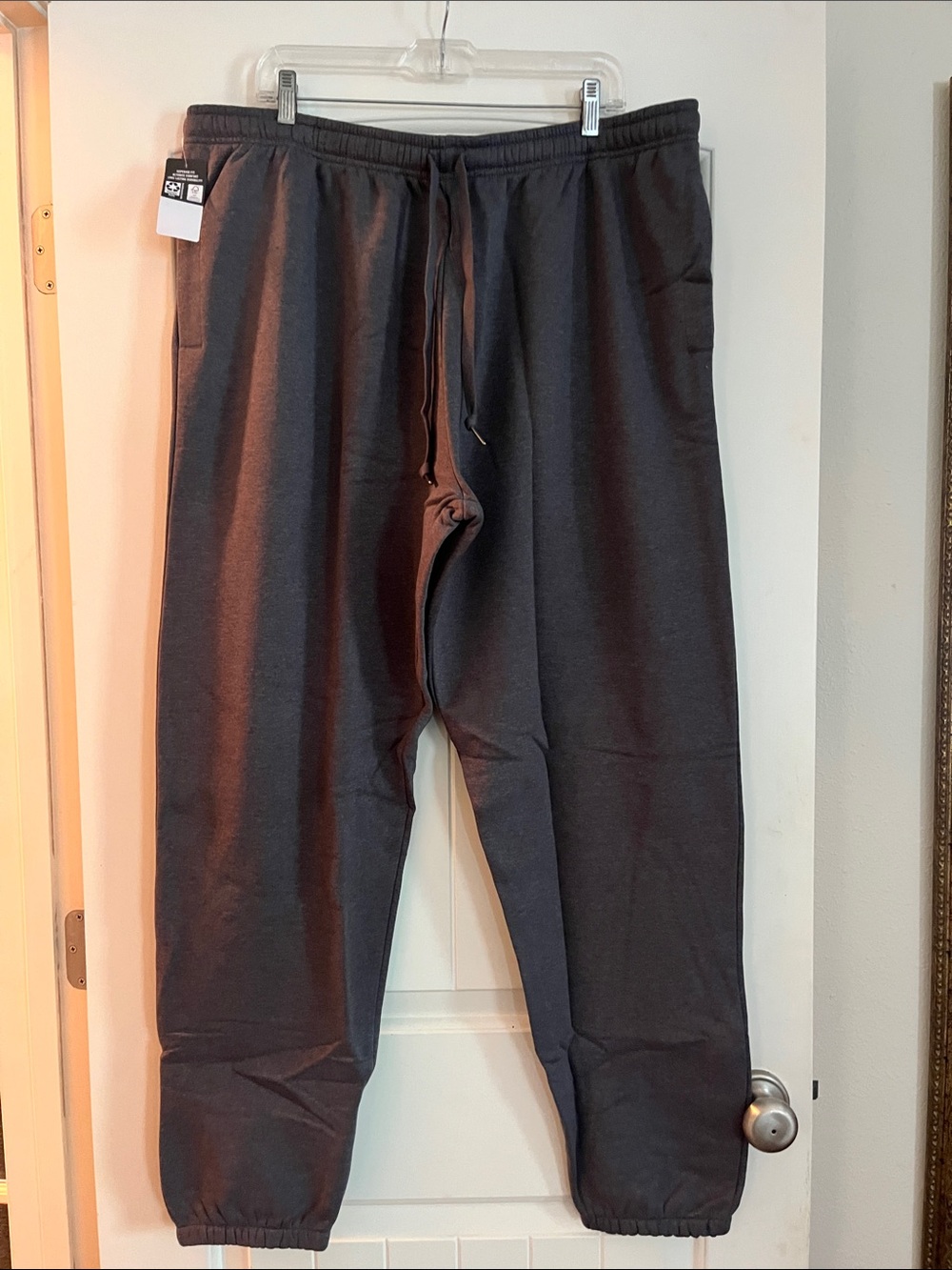 Fruit of the Loom Men's Charcoal Drawstring Joggers